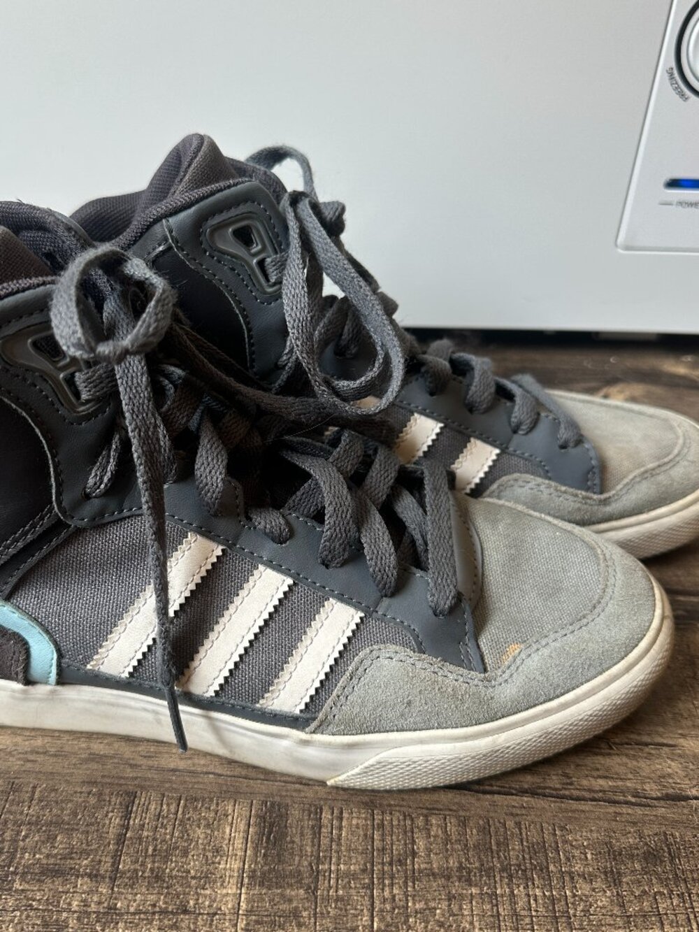 Adidas Originals Women Extraball W Shoes Onix Grey/ White/ Blue Size 7 1/2
